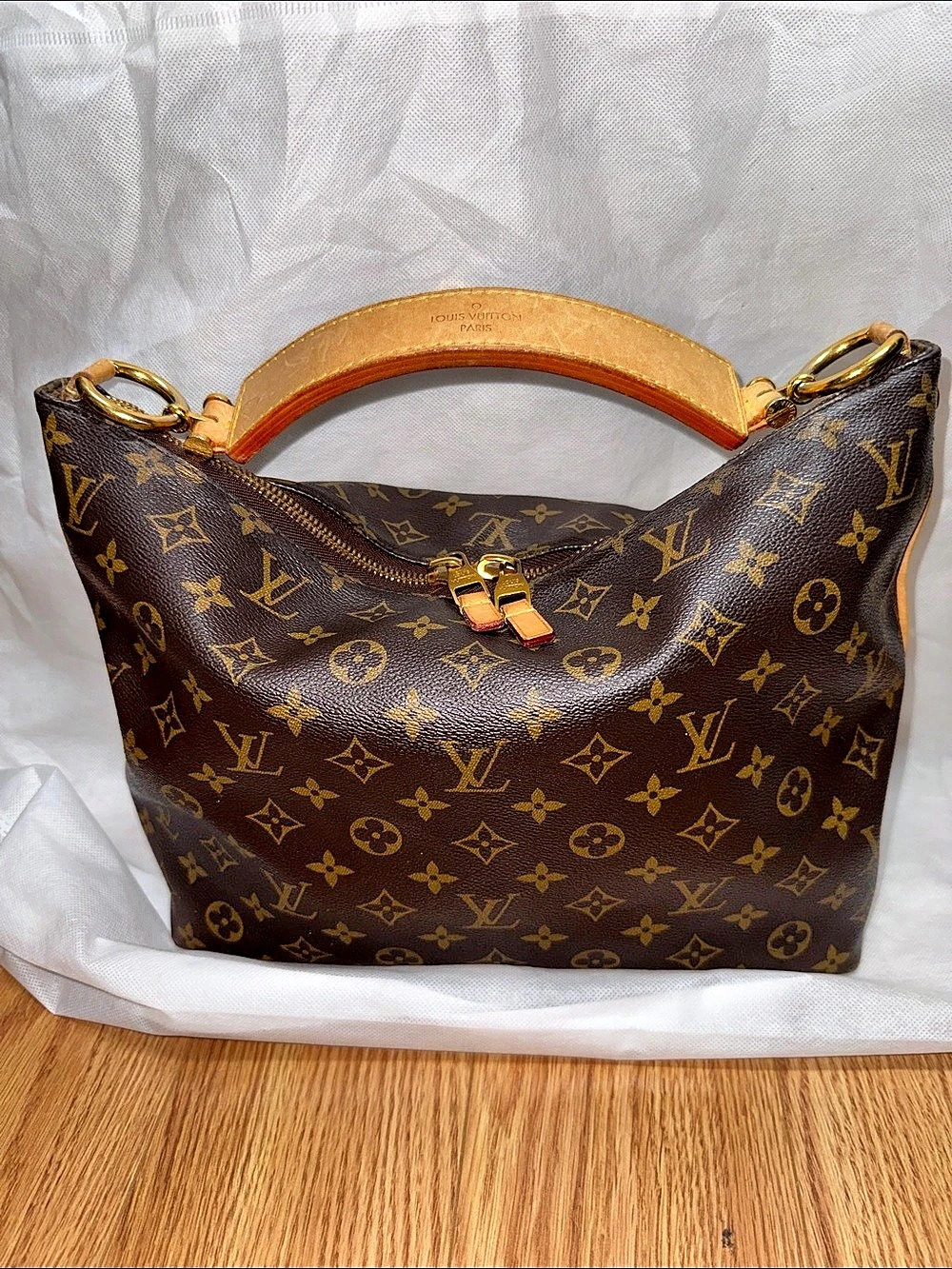 Louis Vuitton Sully PM Monogram Shoulder Bag in Brown
